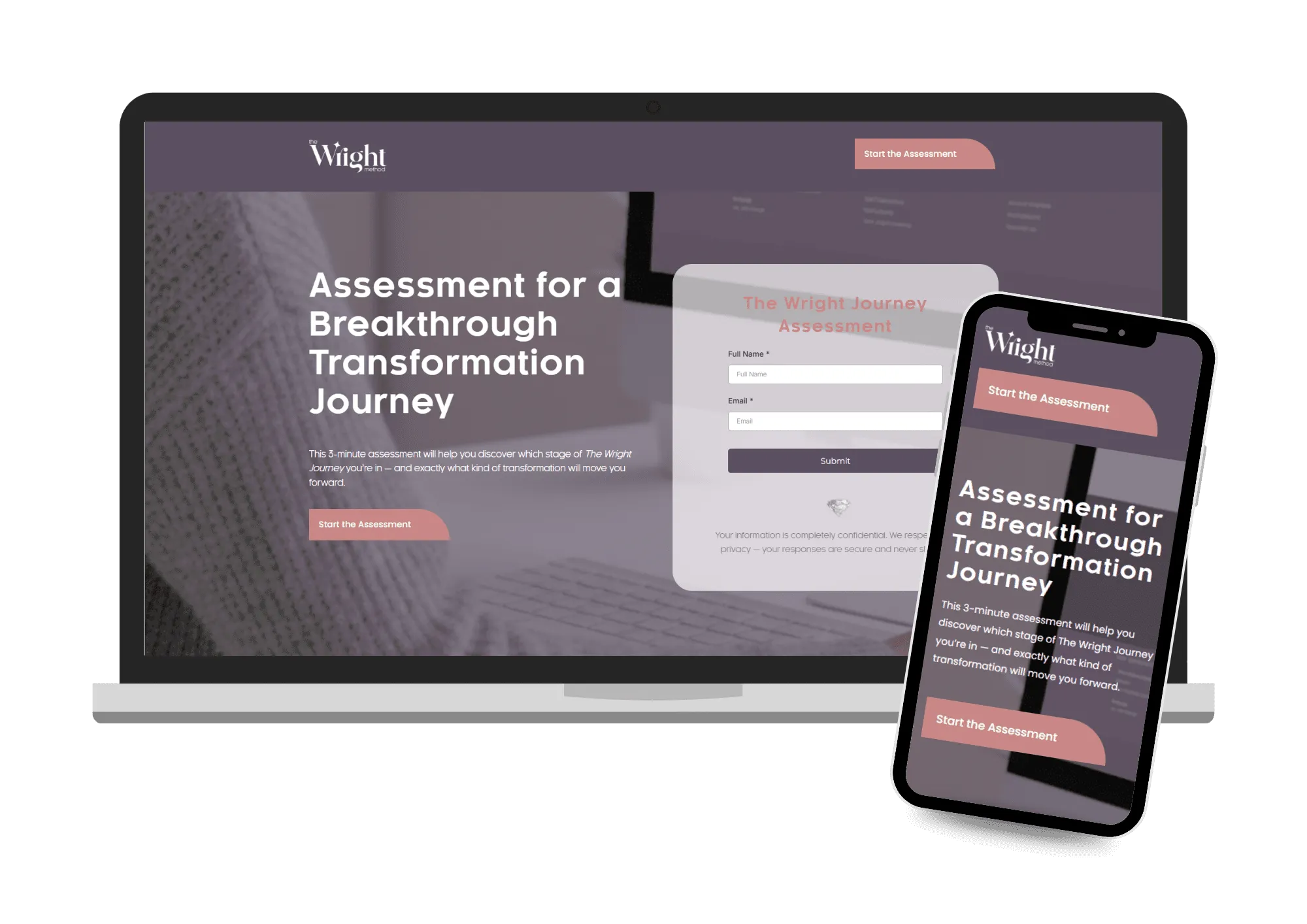 Minimalist Neutral Multi-Device Computer Mockup Website Launch